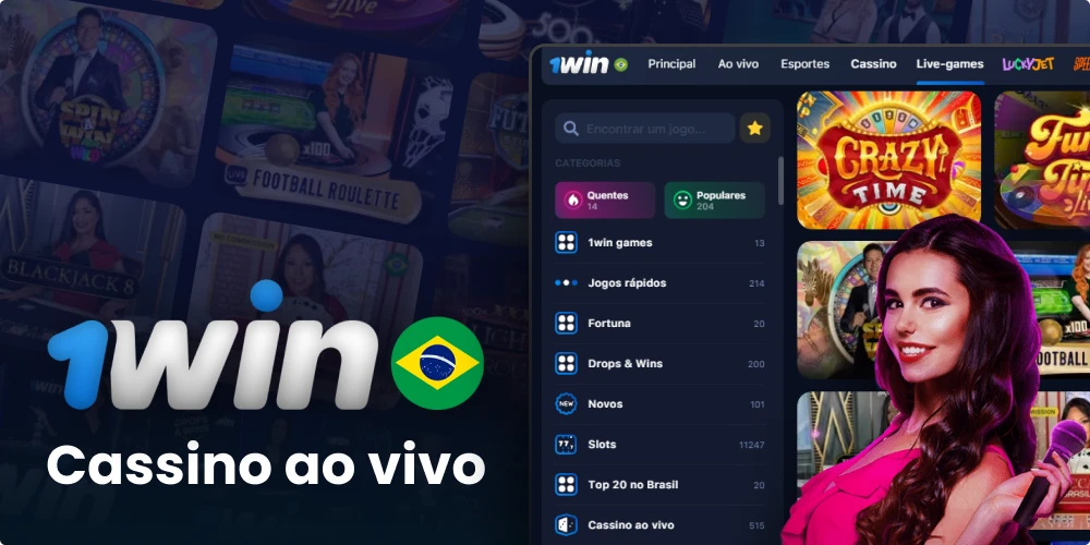 Cassino ao vivo no 1win Brasil