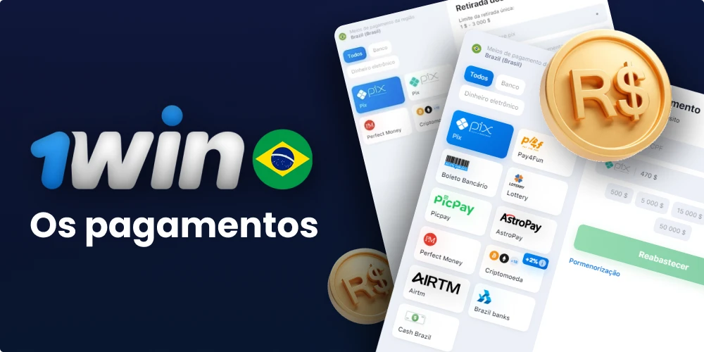 Pagamentos na 1win Brasil