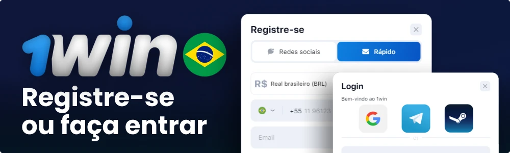 Registre-se ou faça login no 1win