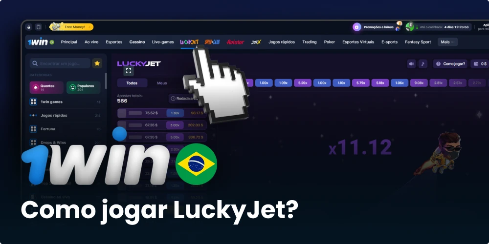 Como começar a jogar LuckyJet na 1win
